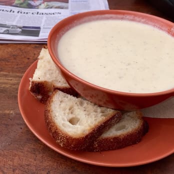 CQ Cafe - Creamy Couliflower Soup w Sourdough Slices - Restaurants Near Me - Sydney, NSW CQ Cafe - Creamy Couliflower Soup w Sourdough Slices - Restaurants Near Me - Sydney, NSW