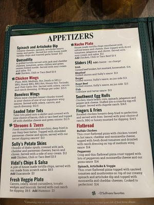 Menu photo 2 R T O Sullivans Phoenix, AZ Menu photo 2 R T O Sullivans Phoenix, AZ