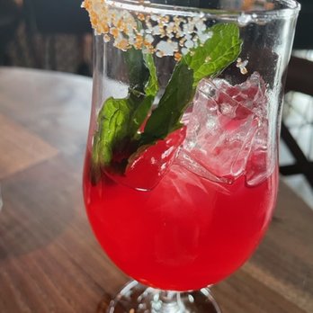 Eureka! - watermelon hibiscus mocktail - American Near Me - Roseville, California Eureka! - watermelon hibiscus mocktail - American Near Me - Roseville, California