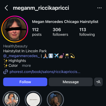 Ricci Kapricci Fullerton - Professional IG profile photo - Hair Stylists Near Me - Chicago, Illinois Ricci Kapricci Fullerton - Professional IG profile photo - Hair Stylists Near Me - Chicago, Illinois