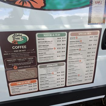 Aloha Brew Coffee Bar - Menu - Coffee & Tea Near Me - Ewa Beach, Hawaii Aloha Brew Coffee Bar - Menu - Coffee & Tea Near Me - Ewa Beach, Hawaii