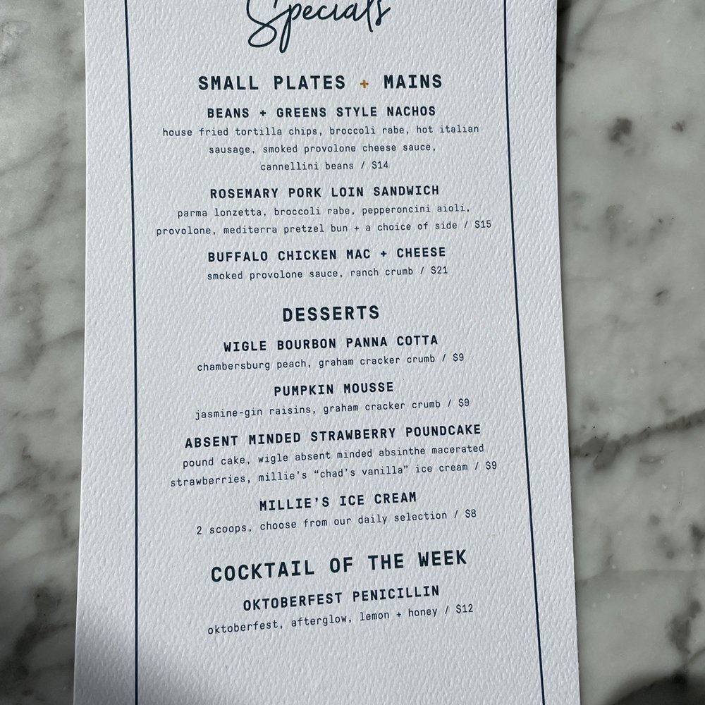 Wigle Whiskey - Current Menu of Specials - Beer, Wine & Spirits Near Me - Pittsburgh, Pennsylvania Wigle Whiskey - Current Menu of Specials - Beer, Wine & Spirits Near Me - Pittsburgh, Pennsylvania