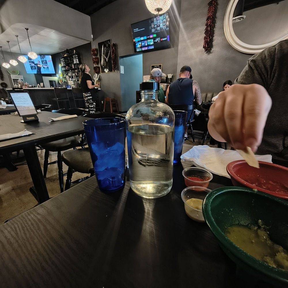 Calle Chile New Mexico Grille - They bring a bottle of water and some glasses with ice. It's nice to be able to just top up when you want to! - New Mexican Cuisine Near Me - Mesa, Arizona Calle Chile New Mexico Grille - They bring a bottle of water and some glasses with ice. It's nice to be able to just top up when you want to! - New Mexican Cuisine Near Me - Mesa, Arizona