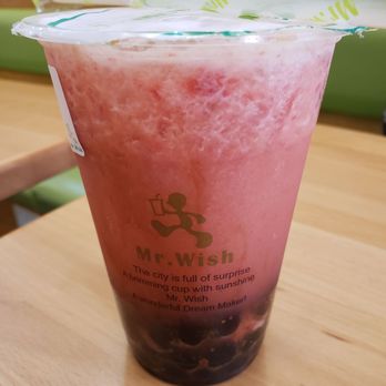 Mr Wish - Strawberry green tea with bubbles - Bubble Tea Near Me - Philadelphia, Pennsylvania Mr Wish - Strawberry green tea with bubbles - Bubble Tea Near Me - Philadelphia, Pennsylvania