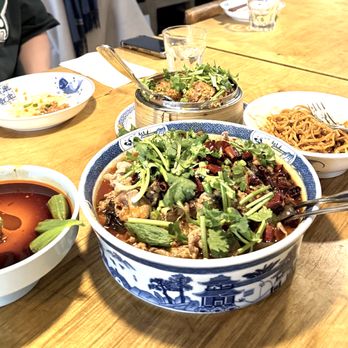 Birds of a Feather - beef braised (center bottom), steamed pork ribs (top center) - Szechuan Near Me - Brooklyn, New York