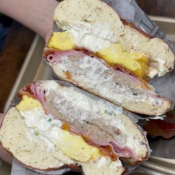 Bagel Exchange - The Exchange with chives cream cheese - Coffee & Tea Near Me - Alhambra, California