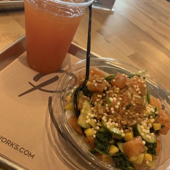 Pokeworks - Fresh Juice Drink and regular build your own bowl. - Poke Near Me - Webster, Texas Pokeworks - Fresh Juice Drink and regular build your own bowl. - Poke Near Me - Webster, Texas