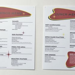 Ethel & Fred's - Wall menu
