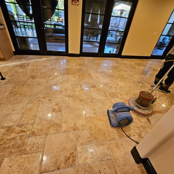 Titans Natural Stone Restoration - Indoor Tumbled travertine after Diamond sanding, and polishing - Flooring Near Me - Torrance, California Titans Natural Stone Restoration - Indoor Tumbled travertine after Diamond sanding, and polishing - Flooring Near Me - Torrance, California