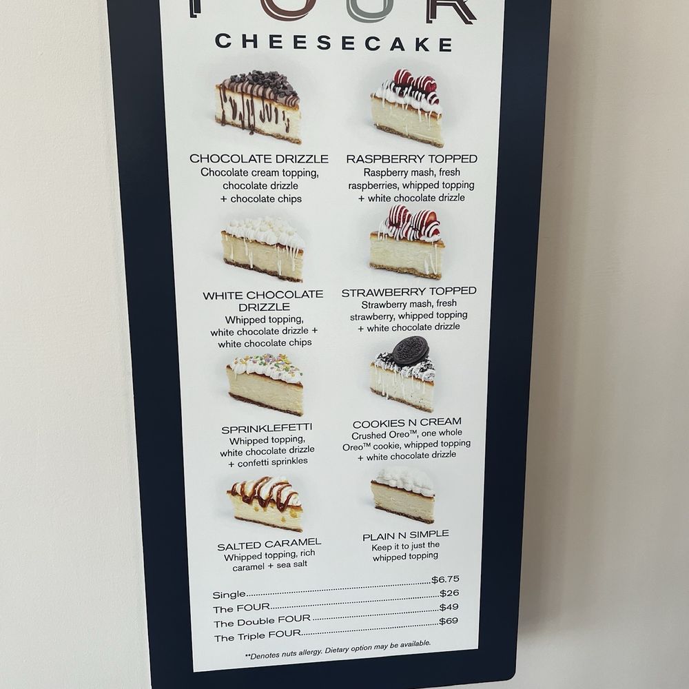 FOUR Desserts - menu - Desserts Near Me - Scottsdale, Arizona