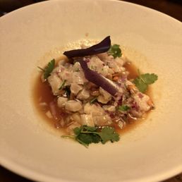 Truffle Ceviche with Hamachi fish
