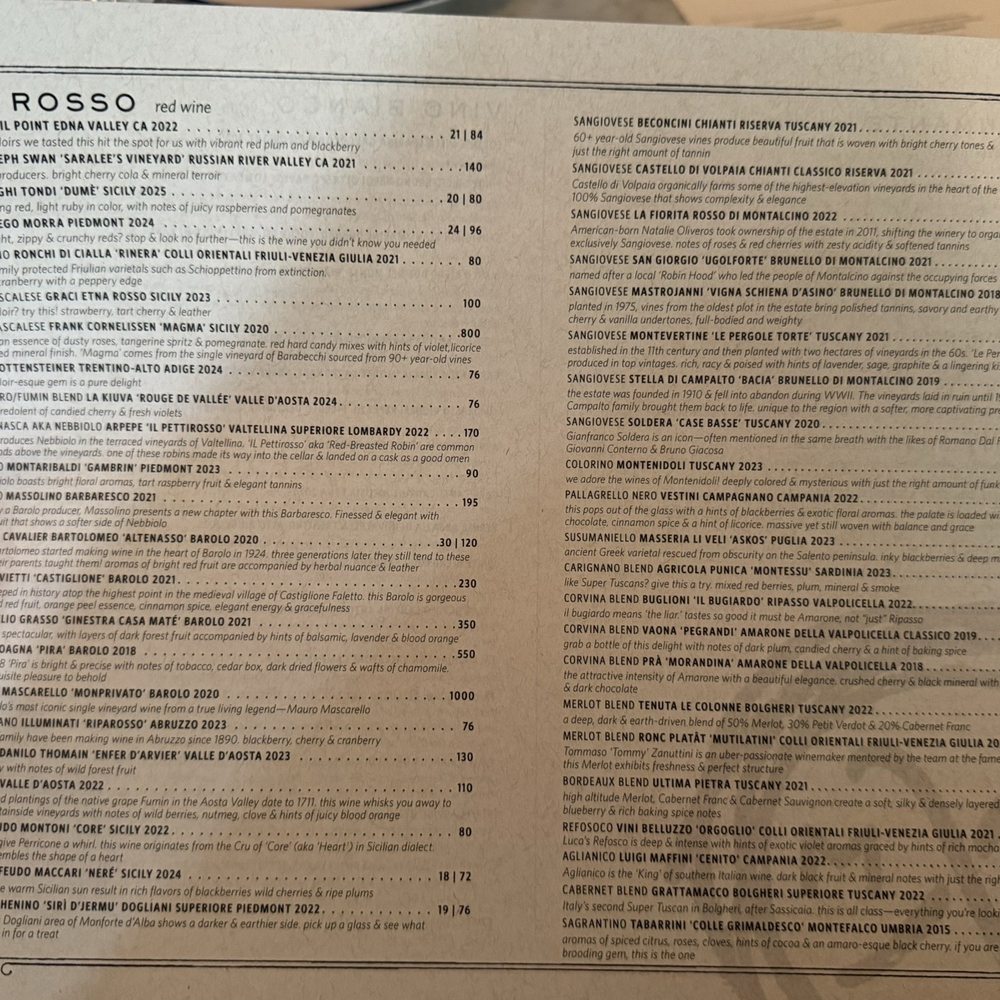 Monteverde - Wine Menu - Italian Near Me - Chicago, Illinois Monteverde - Wine Menu - Italian Near Me - Chicago, Illinois