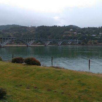 Jot's Resort - Gold Beach bridge taken from my 2nd floor room balcony.  A very nice place to stay, omit some of the crap reviews for Jots. - Resorts Near Me - Gold Beach, Oregon