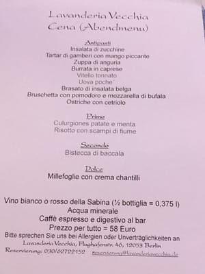 Menu photo 3 Lavanderia Vecchia Berlin, BE Menu photo 3 Lavanderia Vecchia Berlin, BE