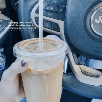 The Daily Dose Cafe - Large oat milk iced latte with an extra shot - Coffee & Tea Near Me - Kenosha, Wisconsin