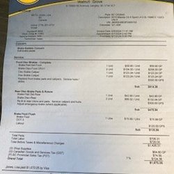 Budget Brake & Muffler Auto Centres - Walnut Grove - Work Completed that was not necessary and did not fix the problem I came in for