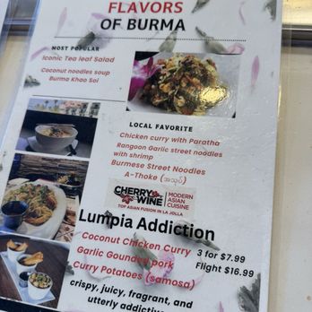 Cherry Blossom - Example menu - Asian Fusion Near Me - Carlsbad, California