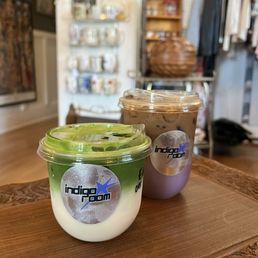 Earl grey matcha latte, ube latte Earl grey matcha latte, ube latte