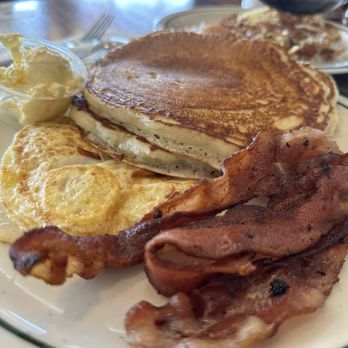 NORMS - Pancakes over medium eggs, and bacon - Diners Near Me - Van Nuys, California NORMS - Pancakes over medium eggs, and bacon - Diners Near Me - Van Nuys, California