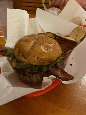 Photo of No Sweat Cafe - Helena, MT, US. Jalapeño popper burger