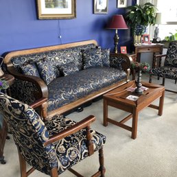 Newly upholstered sofa and chairs