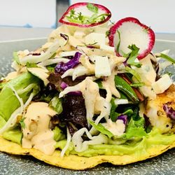 Atos  Cuisine - Shrimp avocado Tostada