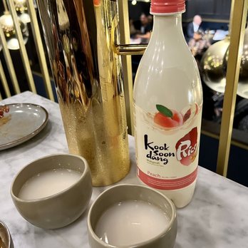 MOA Korean BBQ & Bar - Peach rice wine - Barbeque Near Me - Charlotte, North Carolina