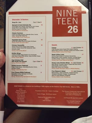 Menu photo 3 Nineteen 26 Philadelphia, PA Menu photo 3 Nineteen 26 Philadelphia, PA
