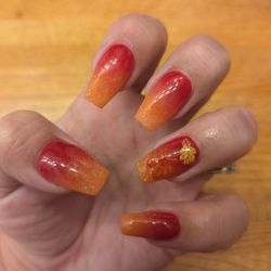 Boss Nails And Lash - Fall dip powered set