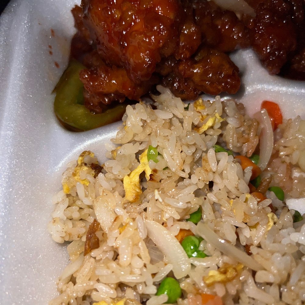 Sweet & Sour Chicken with fried rice !