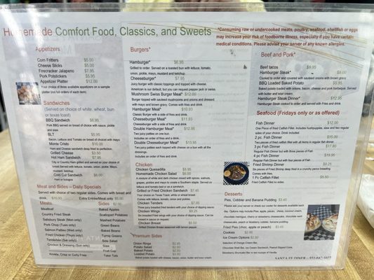 Menu photo 3 Santa Fe Diner Santa Fe, TN Menu photo 3 Santa Fe Diner Santa Fe, TN