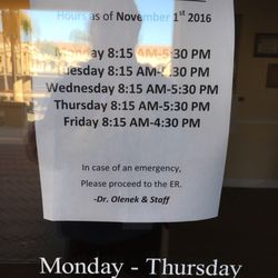 East Side Urgent Care - No longer open Saturdays