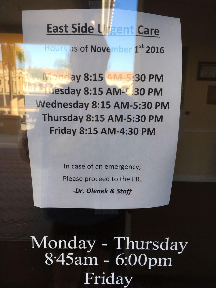 EAST SIDE URGENT CARE Updated October 2024 13 Reviews 927 37th Pl