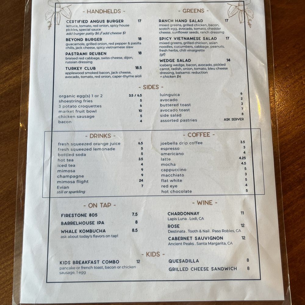 Kitchenette - Menu September 2023 - Breakfast & Brunch Near Me - Templeton, California Kitchenette - Menu September 2023 - Breakfast & Brunch Near Me - Templeton, California