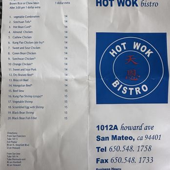 Hot Wok Bistro - Menu as of 2026 - Chinese Near Me - San Mateo, California Hot Wok Bistro - Menu as of 2026 - Chinese Near Me - San Mateo, California