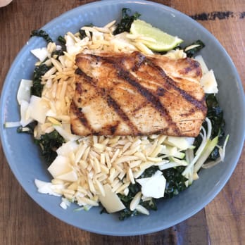 FISH DISTRICT - Mothers order; Kale salad with Mahi Mahi. - Seafood Near Me - San Diego, California