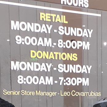 Goodwill - Business hours. 8/9/25 - Donation Center Near Me - Torrance, California