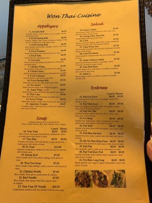 Menu photo 3 Won Thai Cuisine Hercules, CA