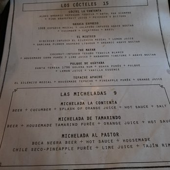 La Contenta Les - Menu - Mexican Near Me - New York, New York