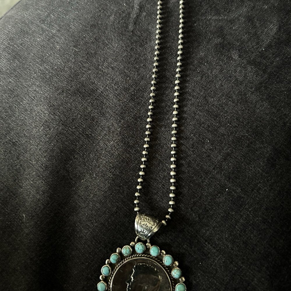 Turquoise and silver necklace Turquoise and silver necklace