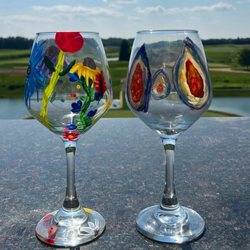 Boozy Brushes - WINE GLASSES