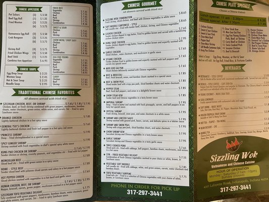 Menu photo 7 Huong Sizzling Wok Indianapolis, IN Menu photo 7 Huong Sizzling Wok Indianapolis, IN