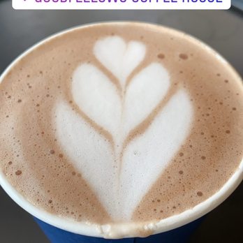 Goodfellows Coffee - Vegan Hot Chocolate with coconut milk - Coffee & Tea Near Me - Cypress, California Goodfellows Coffee - Vegan Hot Chocolate with coconut milk - Coffee & Tea Near Me - Cypress, California