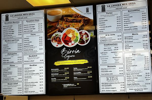 Menu photo 8 La Laguna Mex Grill Costa Mesa, CA