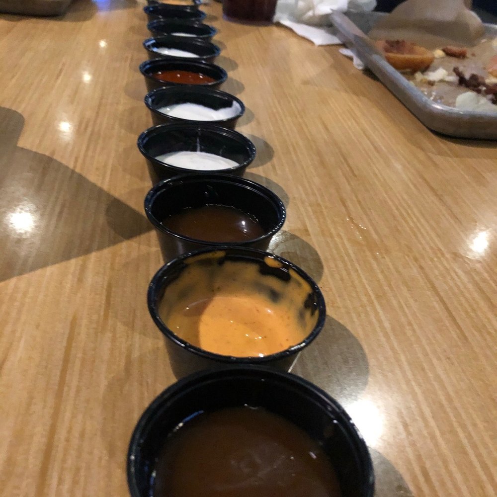 Buffalo Wild Wings - More Bottled Ranch with other flavors. The orange one was good... Nashville Hot? - Chicken Wings Near Me - Fort Worth, Texas Buffalo Wild Wings - More Bottled Ranch with other flavors. The orange one was good... Nashville Hot? - Chicken Wings Near Me - Fort Worth, Texas
