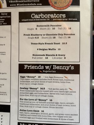 Menu photo 7 WiseCracks Cafe Corvallis, OR