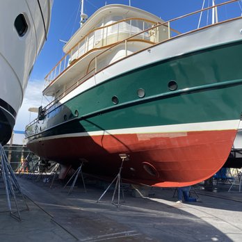 Safe Harbor San Francisco Bay - Bottom paint nearly done. Before we decided to go blue. - Boat Repair Near Me - Richmond, California
