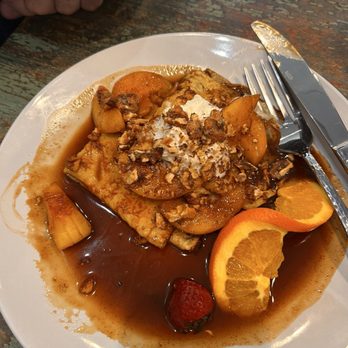 Red Cedar Bistro - Peach Foster Crêpe - Mediterranean Near Me - Longmont, Colorado Red Cedar Bistro - Peach Foster Crêpe - Mediterranean Near Me - Longmont, Colorado