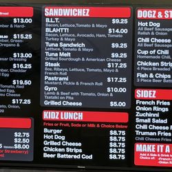 Menu as of June 2026