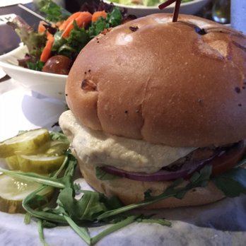 Yard House - Vegan burger with salad - New American Near Me - Honolulu, Hawaii Yard House - Vegan burger with salad - New American Near Me - Honolulu, Hawaii